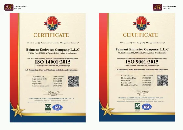 Brochure page 25: Environment & quality certificates